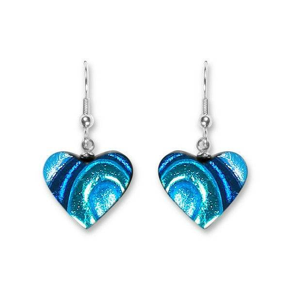 Ocean Heart Swirl Fish Hook Earrings | The Jewellery Stop