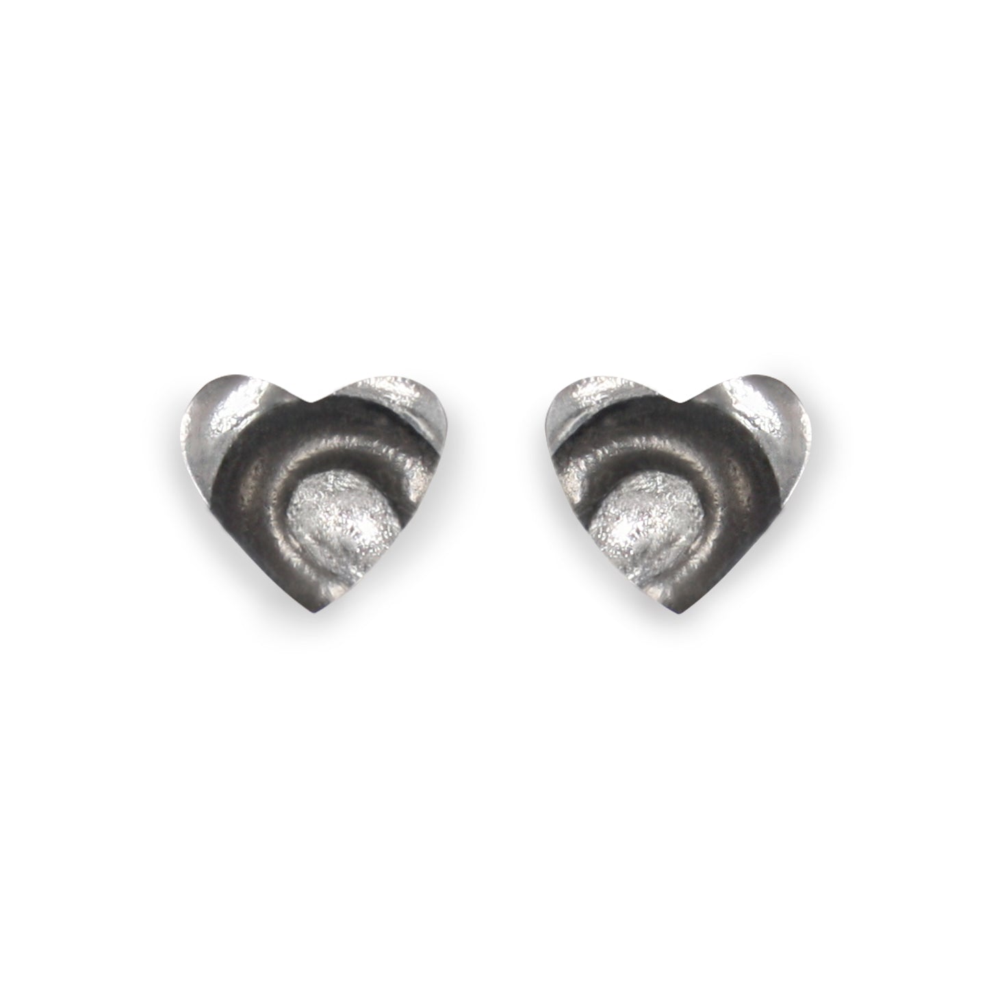 Black Heart Swirl Stud Earrings | The Jewellery Stop