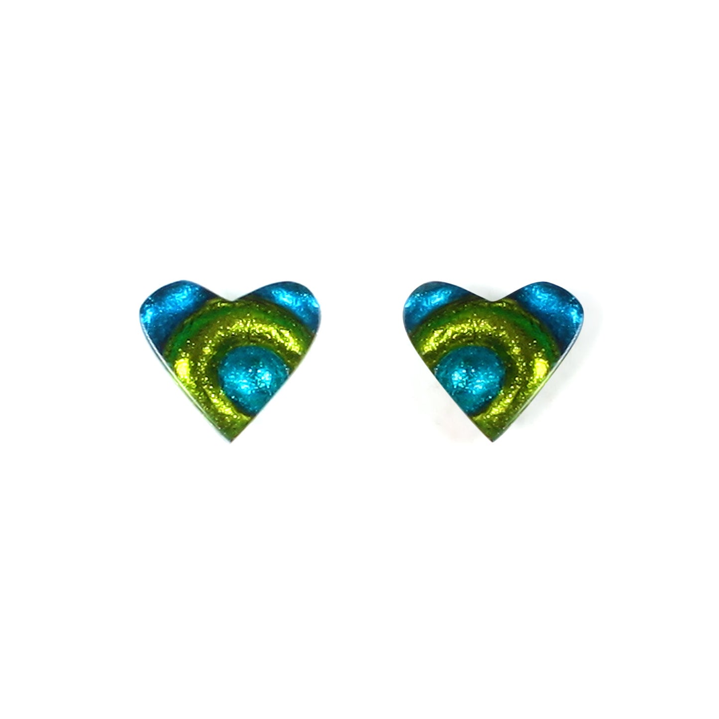 Seaweed Heart Swirl Stud Earrings | The Jewellery Stop
