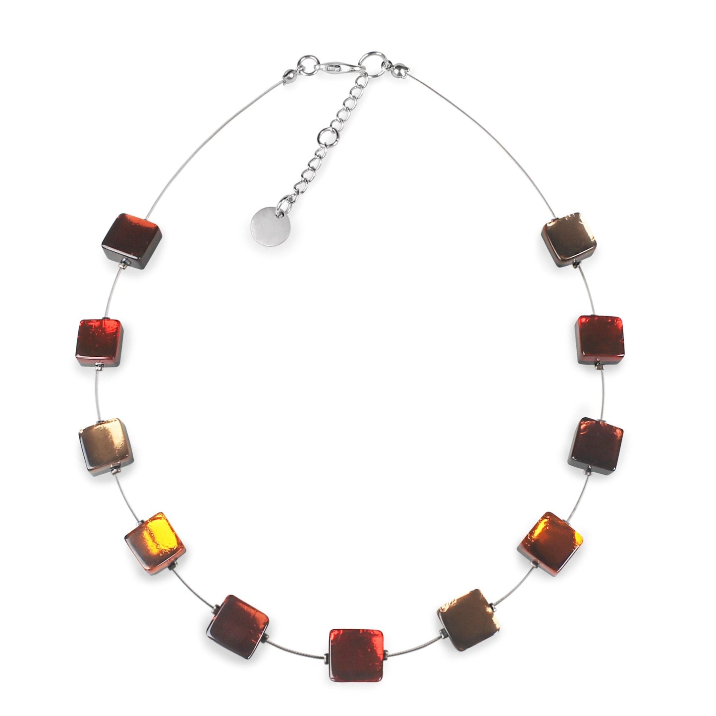 Chilli Square Buttons Necklace | The Jewellery Stop