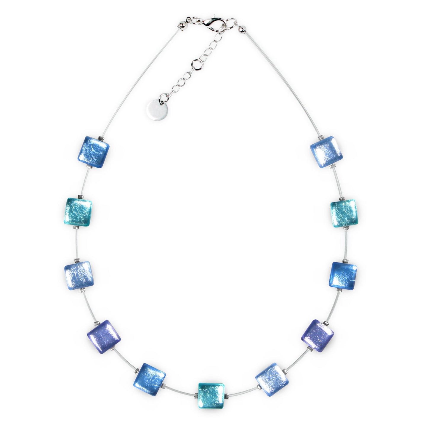 Ocean Mist Square Buttons Necklace | The Jewellery Stop