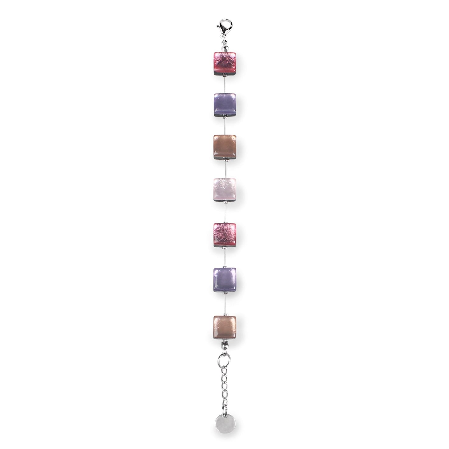 Blush Square Buttons Bracelet | The Jewellery Stop