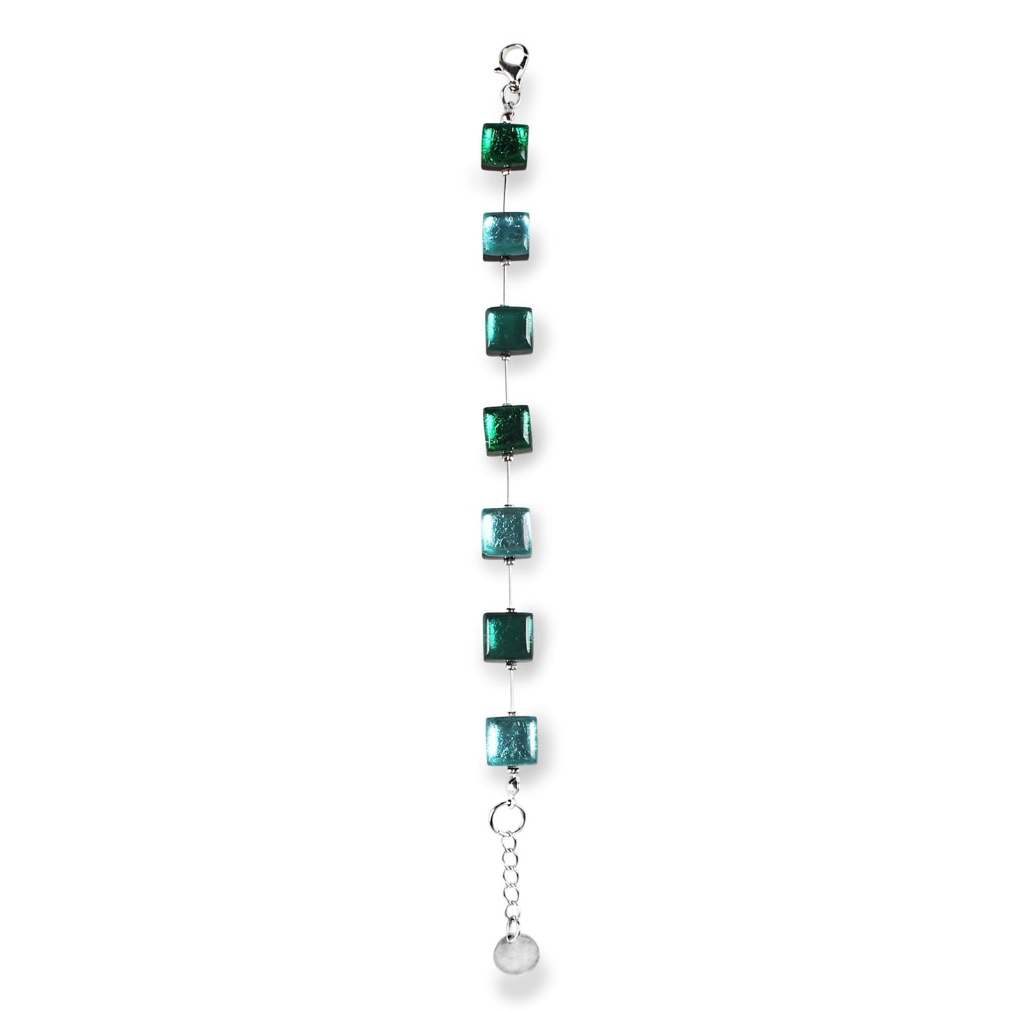 Emerald Square Buttons Bracelet | The Jewellery Stop