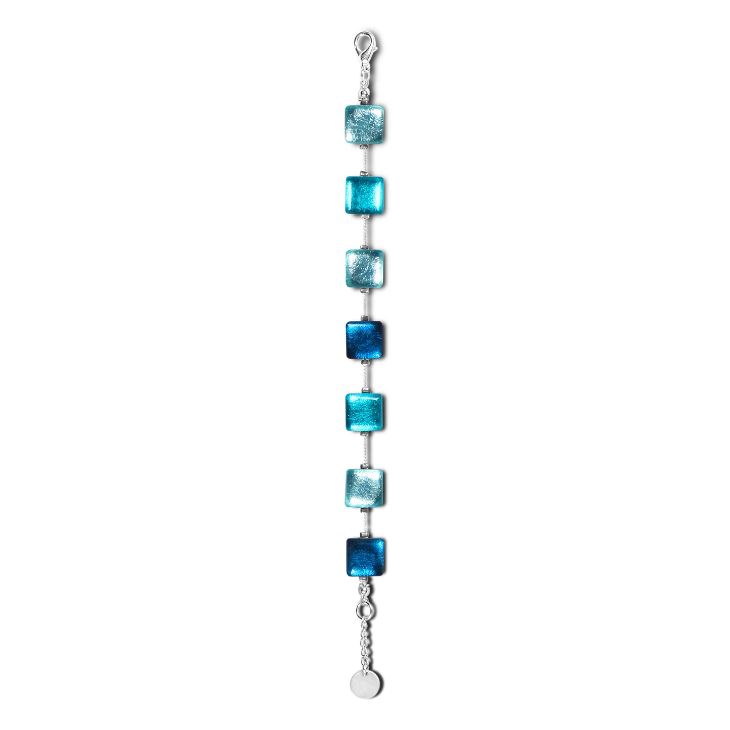 Teal Square Buttons Bracelet