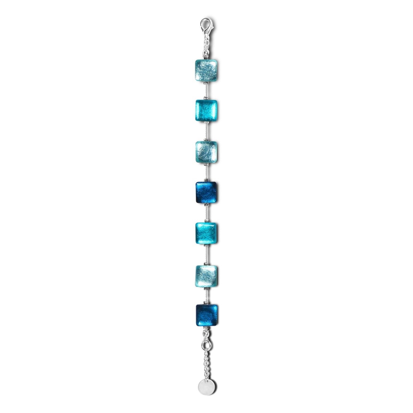 Teal Square Buttons Bracelet | The Jewellery Stop