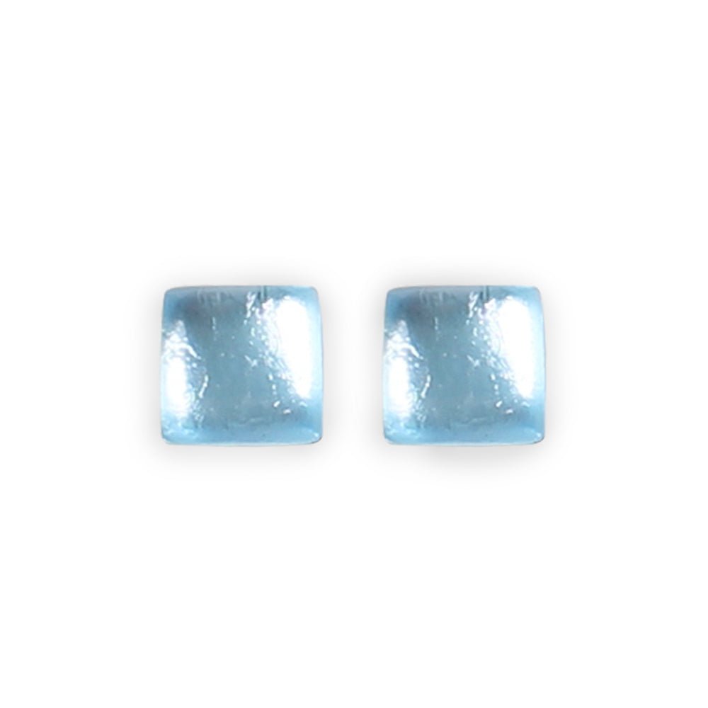 Ice Square Buttons Stud Earrings | The Jewellery Stop