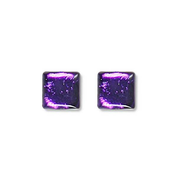 Peacock Square Buttons Stud Earrings | The Jewellery Stop