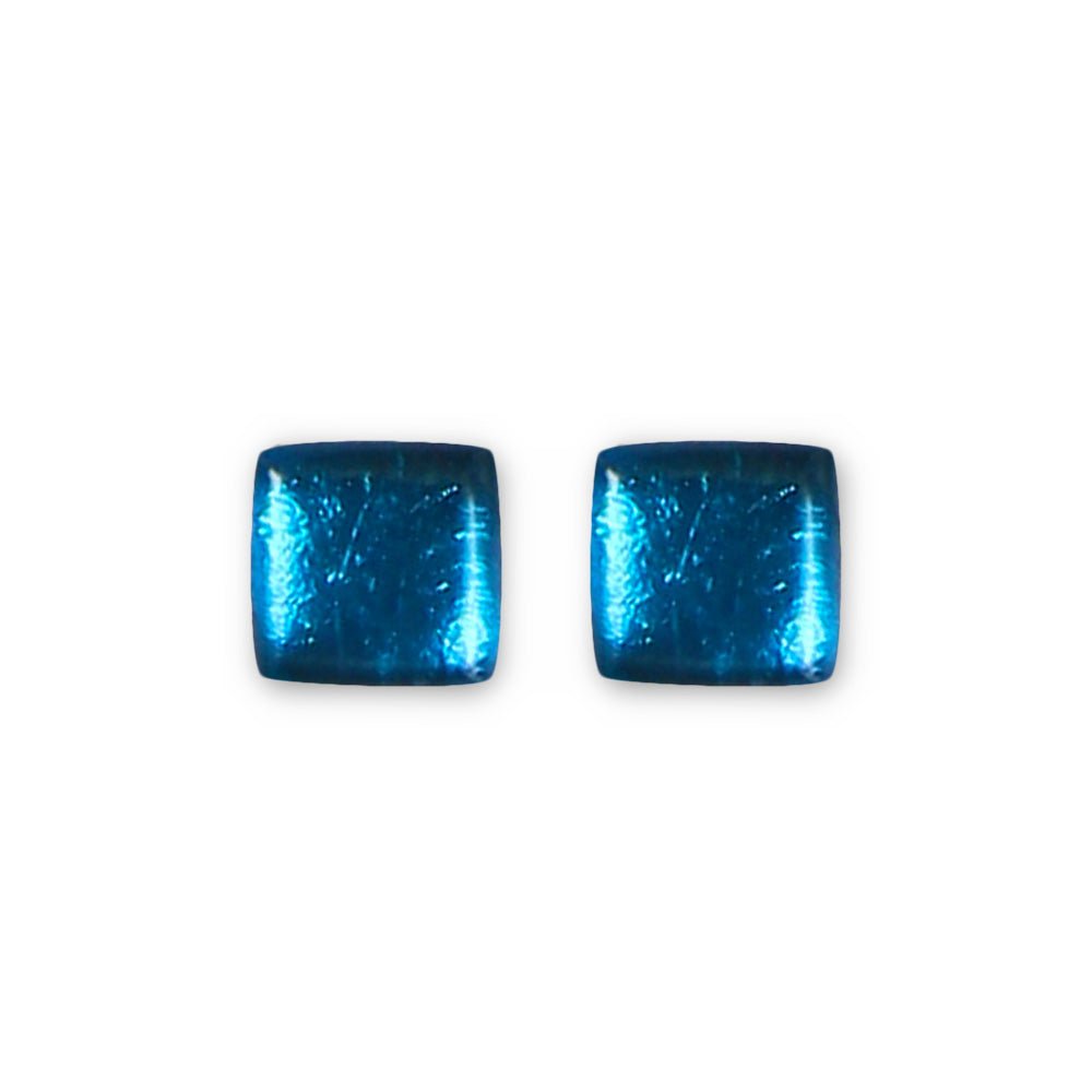 Seaweed Square Buttons Stud Earrings | The Jewellery Stop