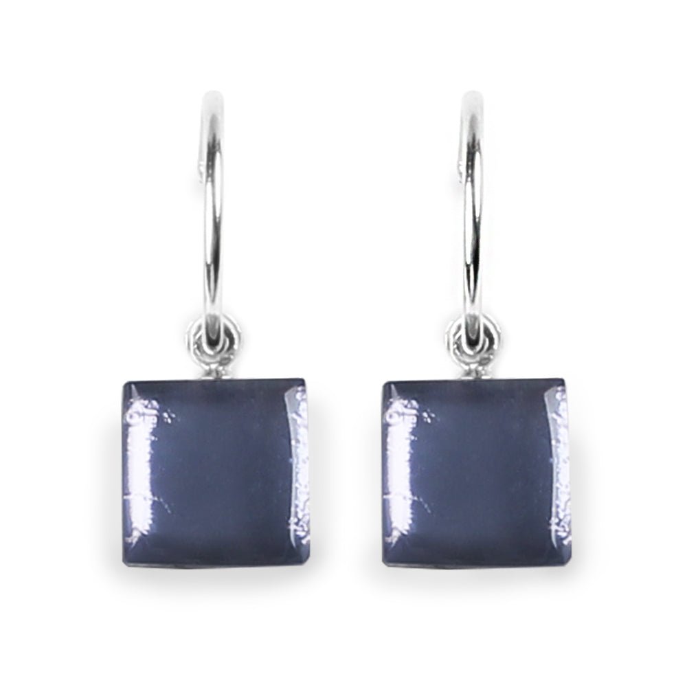 Pastels Square Buttons Creole Earrings | The Jewellery Stop