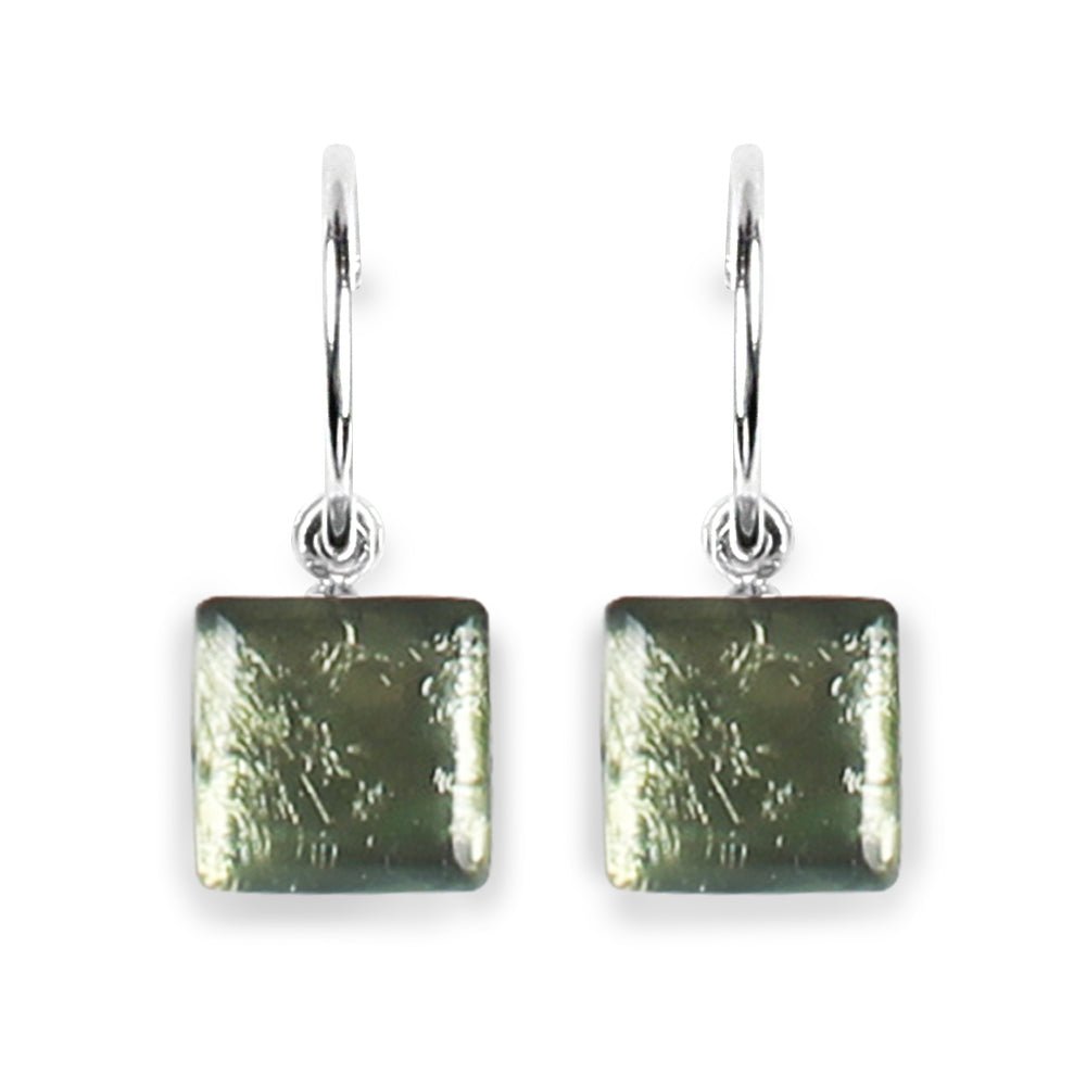 Pear Square Buttons Creole Earrings | The Jewellery Stop