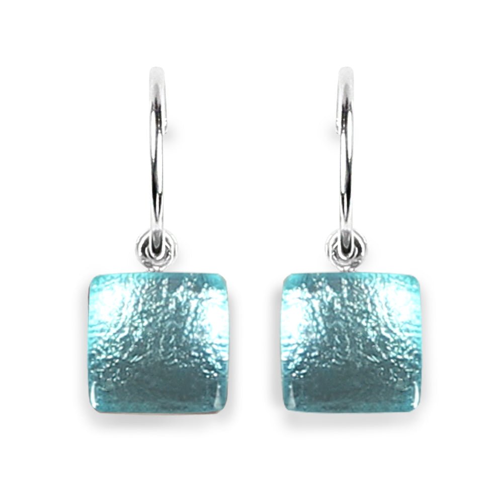 Riviera Square Buttons Creole Earrings | The Jewellery Stop
