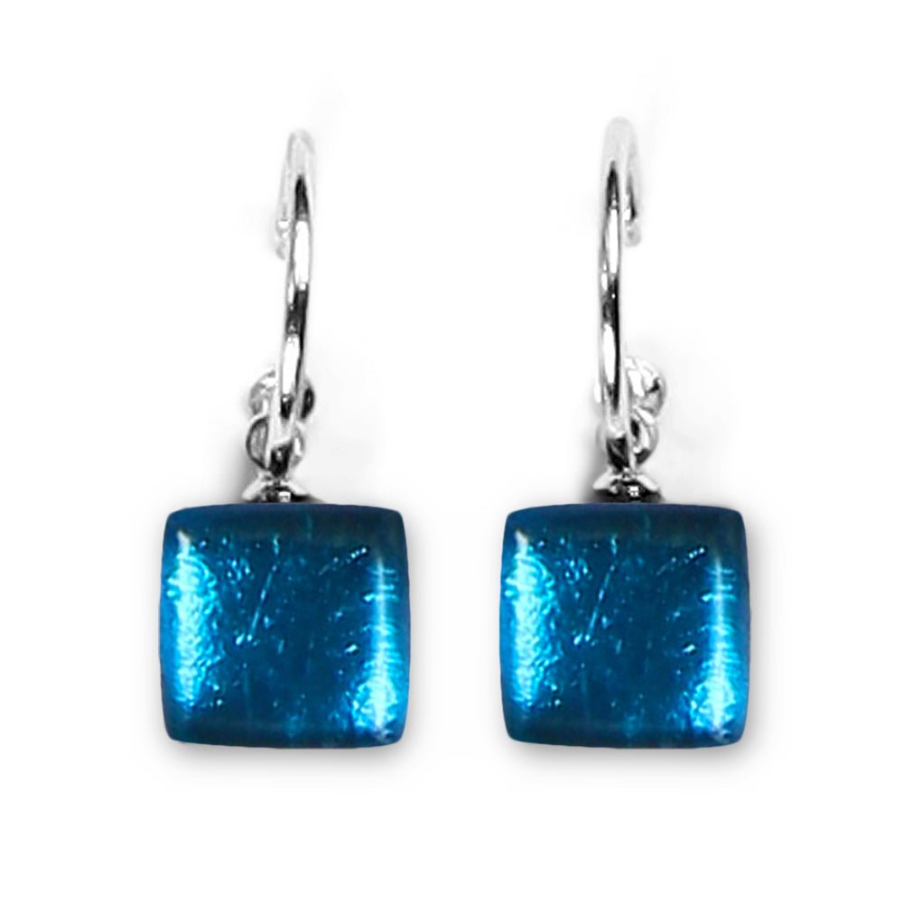 Seaweed Square Buttons Creole Earrings | The Jewellery Stop