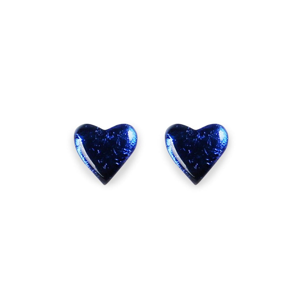 Azure Heart Stud Earrings | The Jewellery Stop