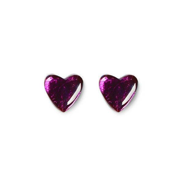 Purple Heart Stud Earrings | The Jewellery Stop