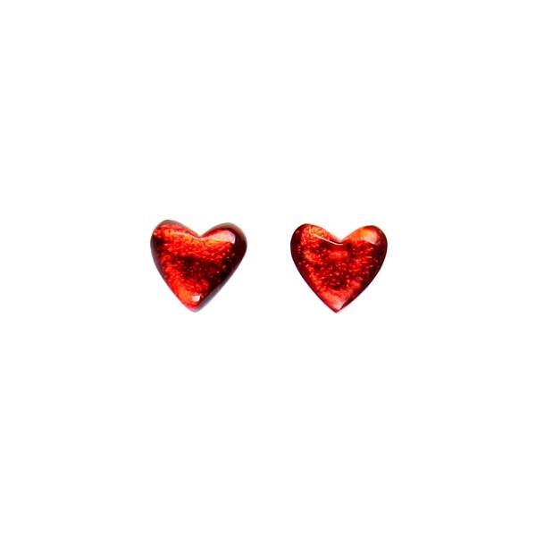 Red Heart Stud Earrings | The Jewellery Stop