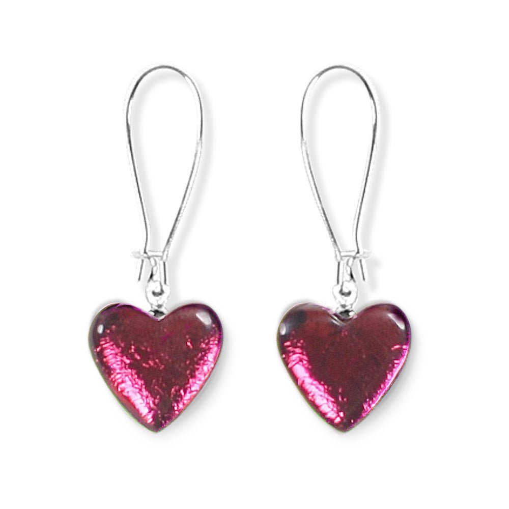 Rio Heart Long Hook Earrings | The Jewellery Stop