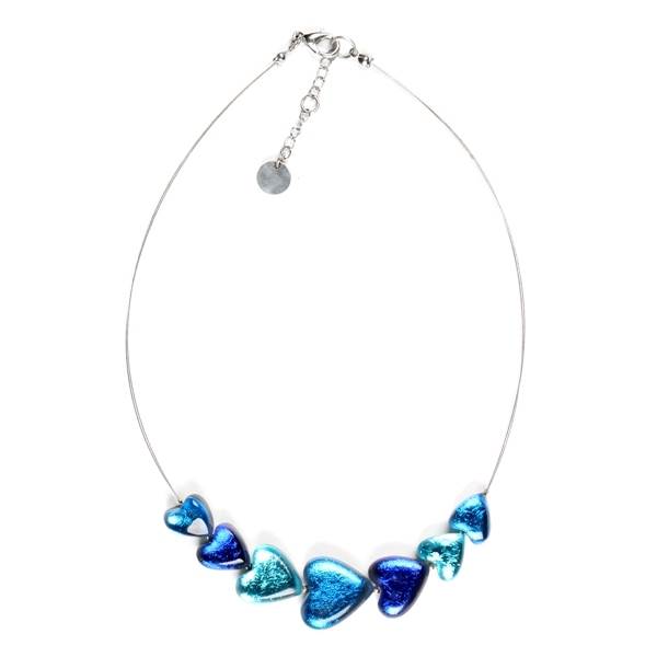 Turquoise Heart Trail Necklace | The Jewellery Stop