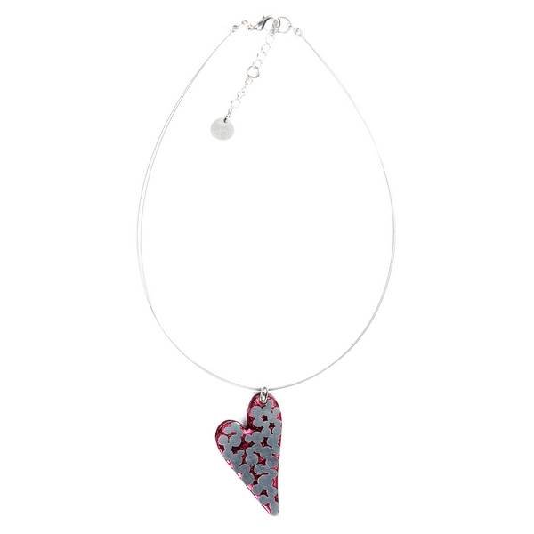 Pink Dalmatian Heart Pendant | The Jewellery Stop