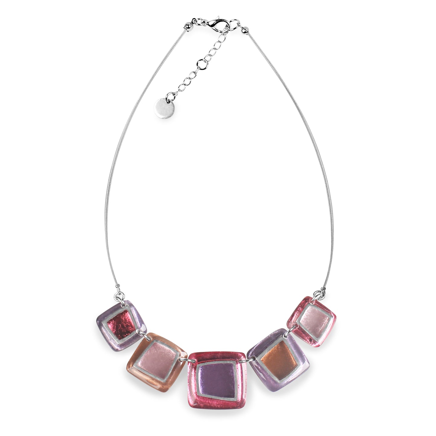 Blush Irregular Squares Necklace | The Jewellery Stop
