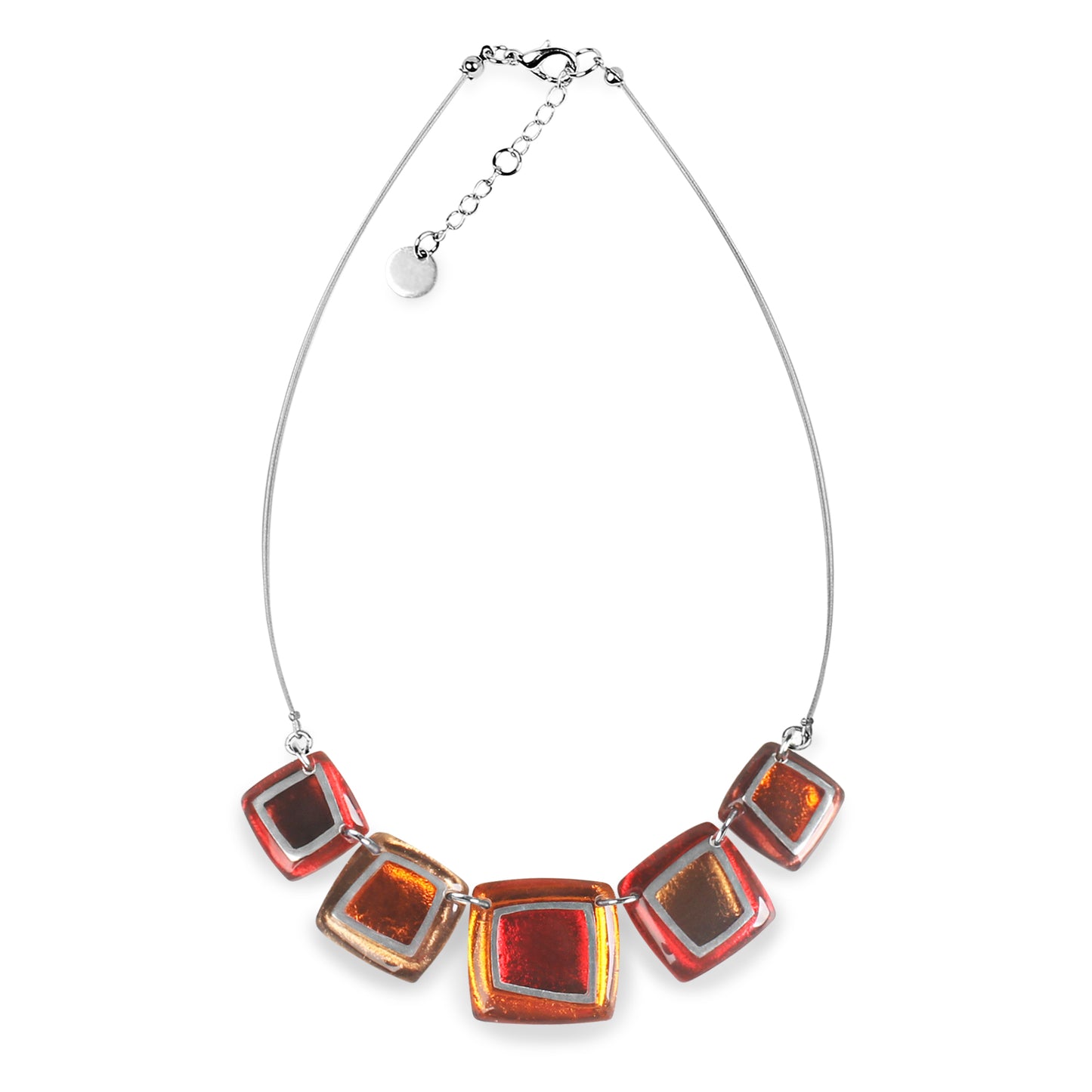 Chilli Irregular Squares Necklace | The Jewellery Stop