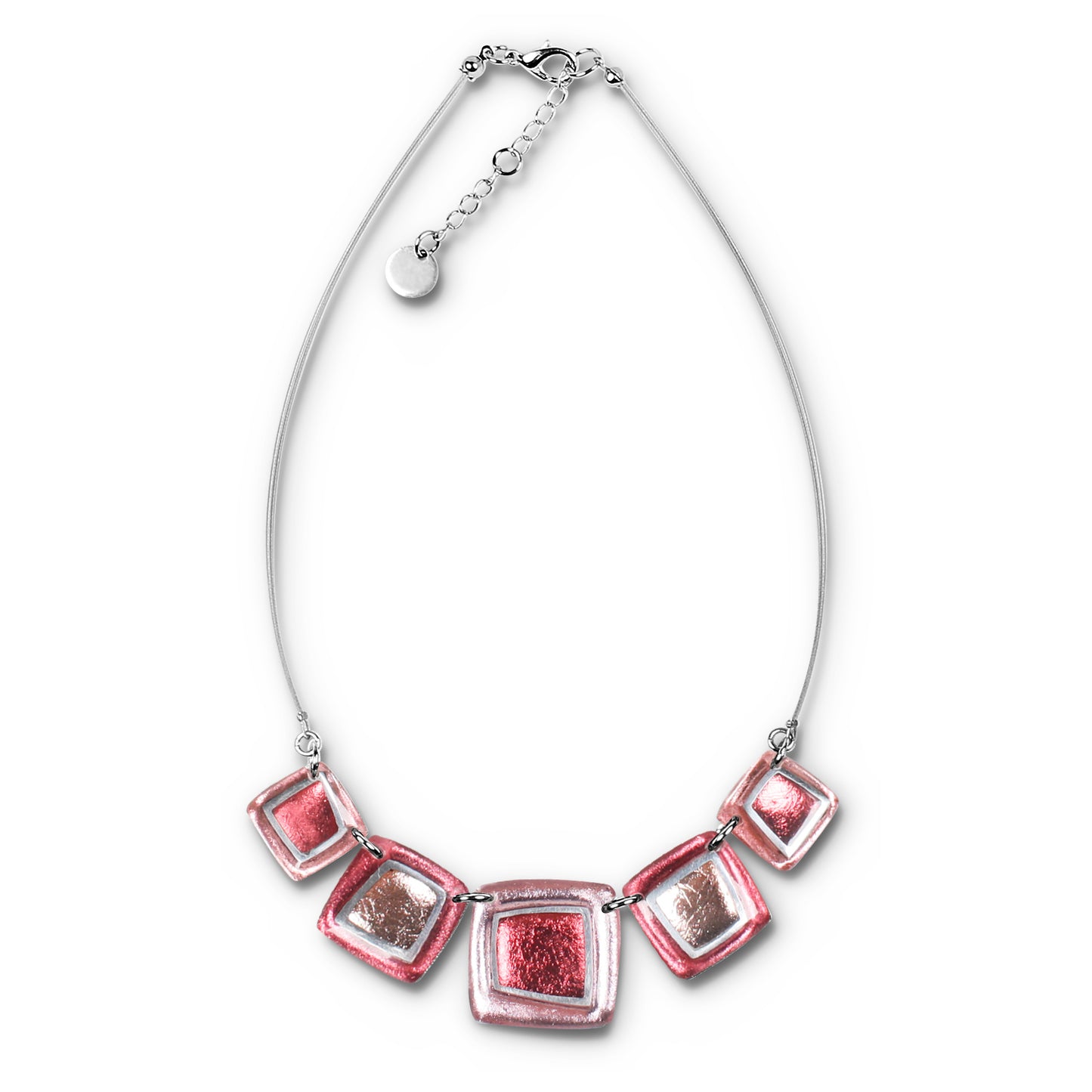 Rose Irregular Squares Necklace | The Jewellery Stop