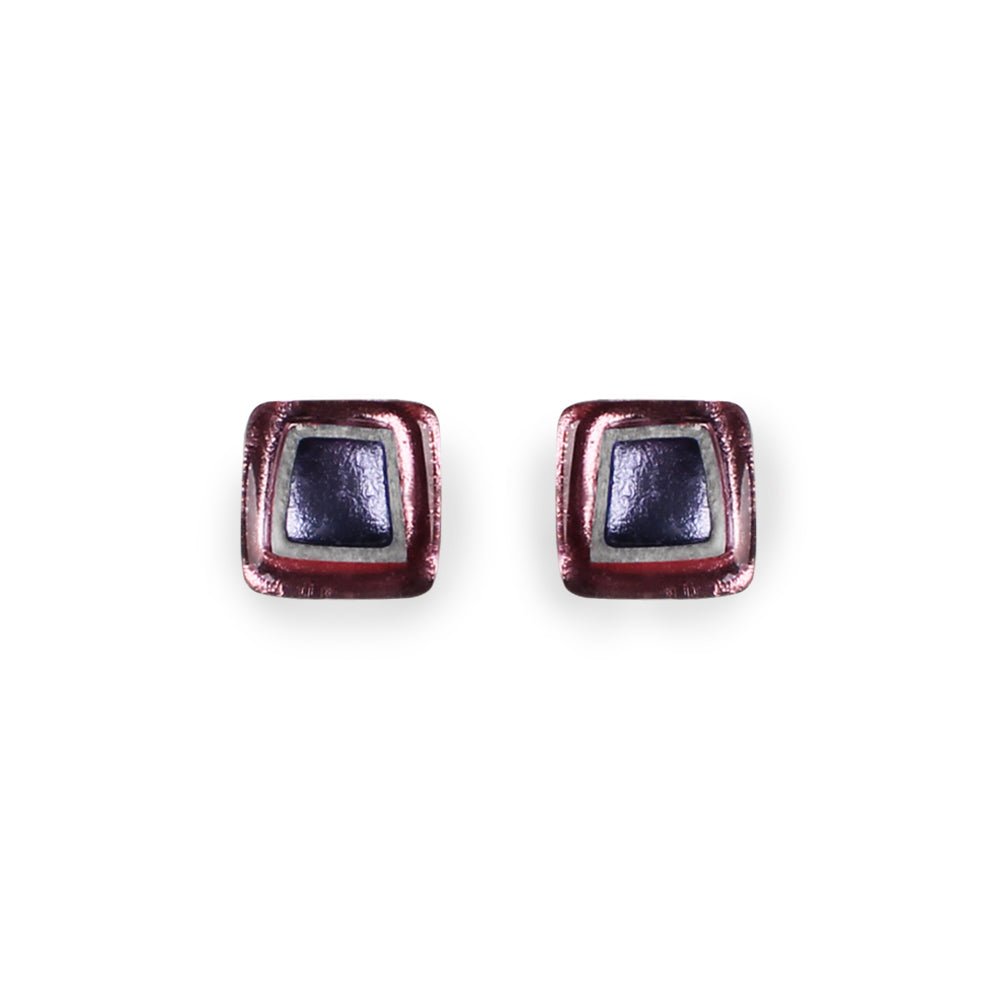 Pastels Irregular Squares Stud Earrings | The Jewellery Stop