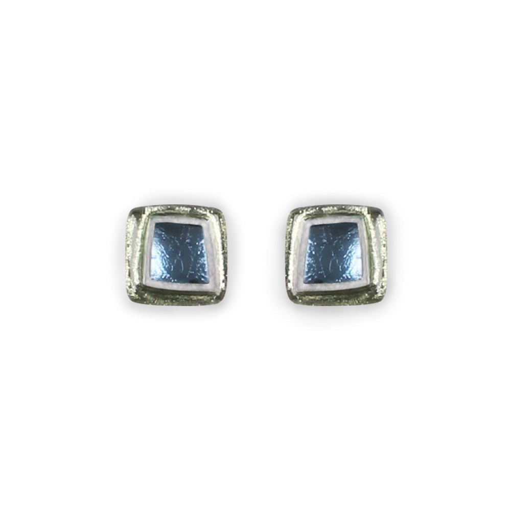 Pear Irregular Squares Stud Earrings | The Jewellery Stop