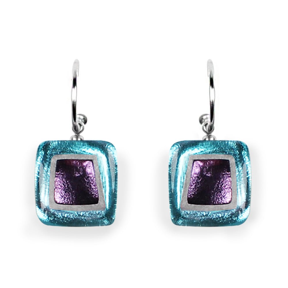 Haze Irregular Squares Creole Earrings | The Jewellery Stop