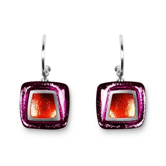 Rio Irregular Squares Creole Earrings | The Jewellery Stop