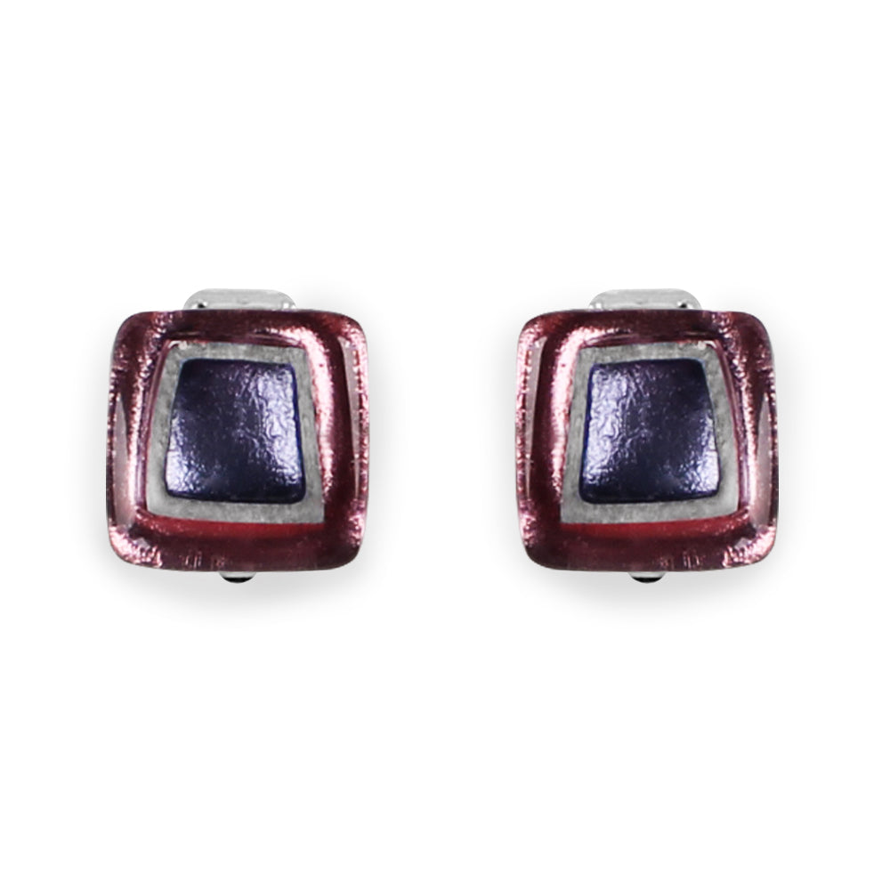 Pastels Irregular Squares Clip Earrings | The Jewellery Stop