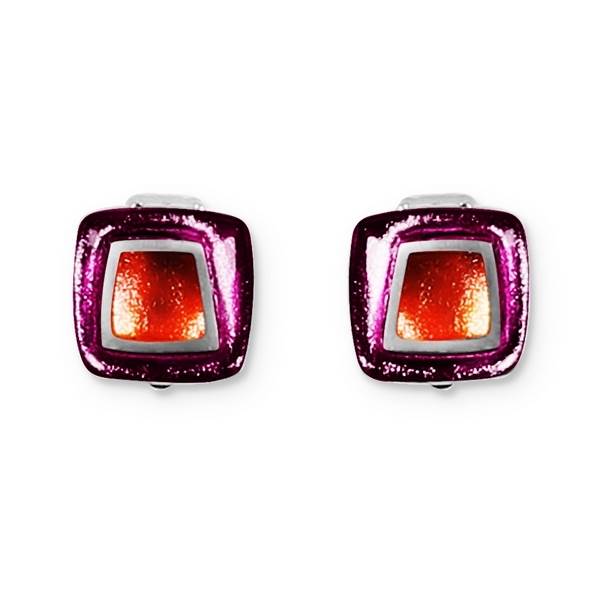 Rio Irregular Squares Clip Earrings | The Jewellery Stop
