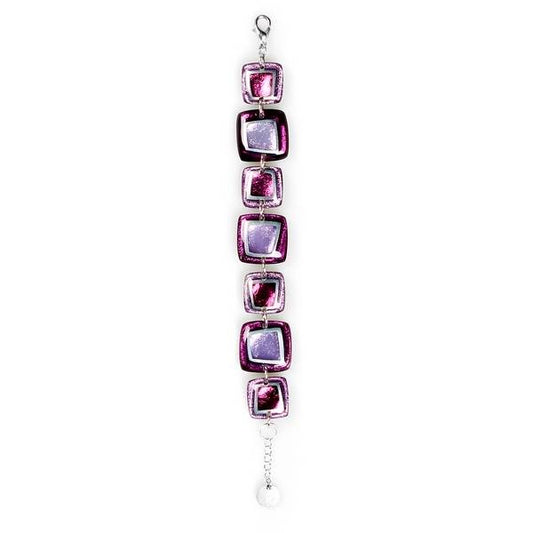 Purple Irregular Squares Bracelet | The Jewellery Stop