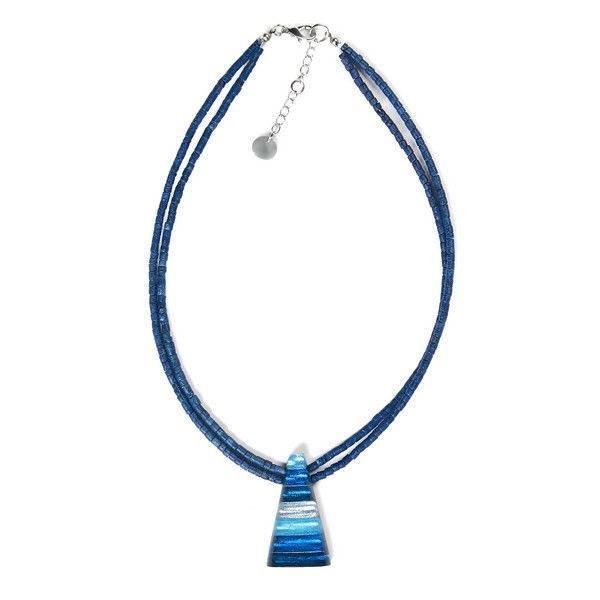 Navy Triangle Stripes Pendant on Coco | The Jewellery Stop