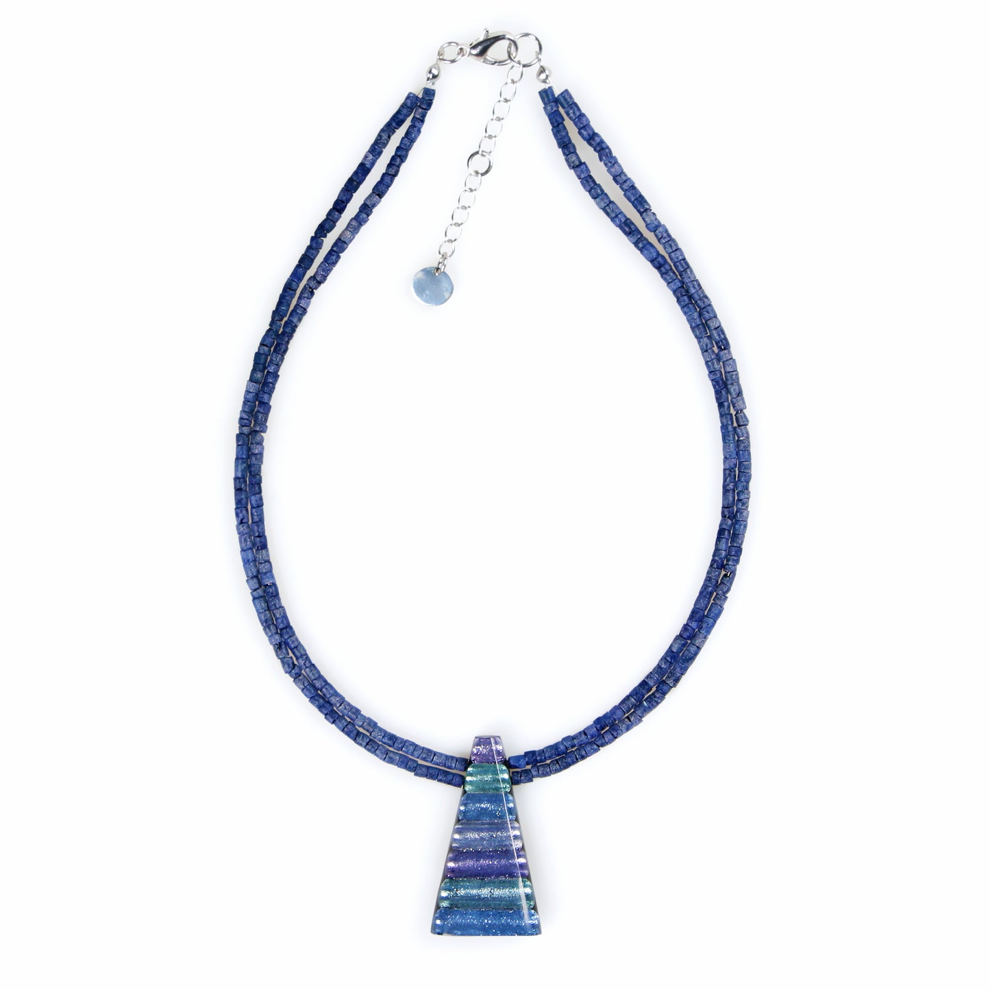 Ocean Mist Triangle Stripes Pendant on Coco | The Jewellery Stop