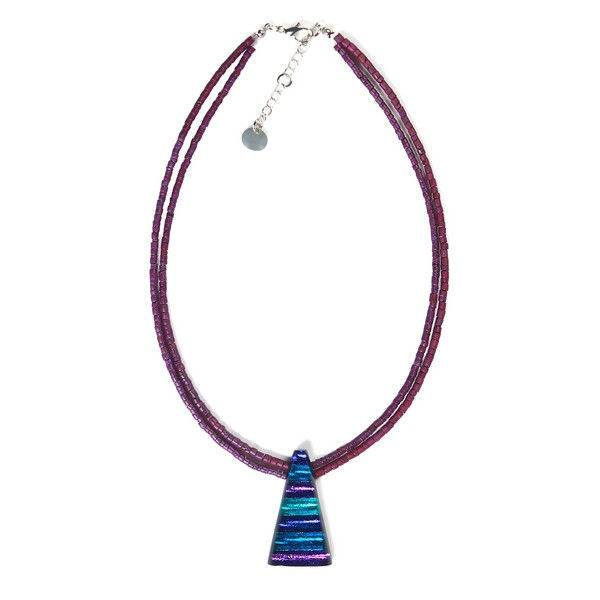 Peacock Triangle Stripes Pendant on Coco | The Jewellery Stop