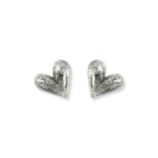 Grey Antique Heart Stud Earrings | The Jewellery Stop