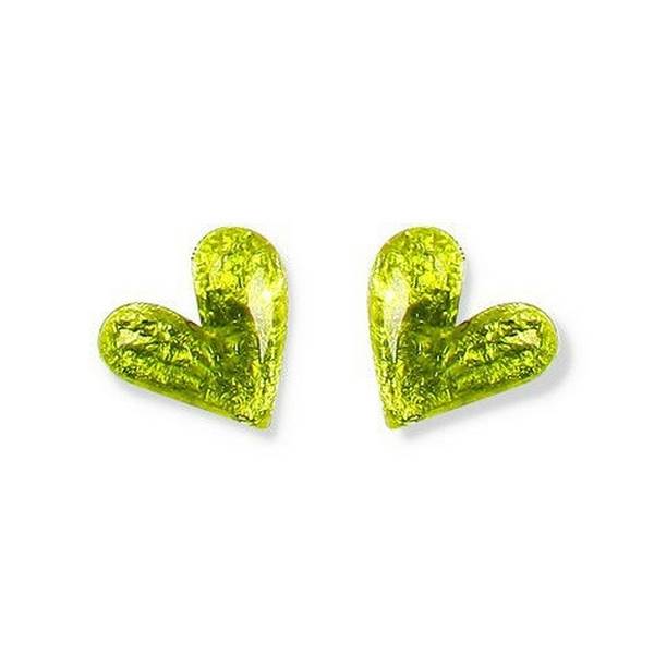 Olive Antique Heart Stud Earrings | The Jewellery Stop