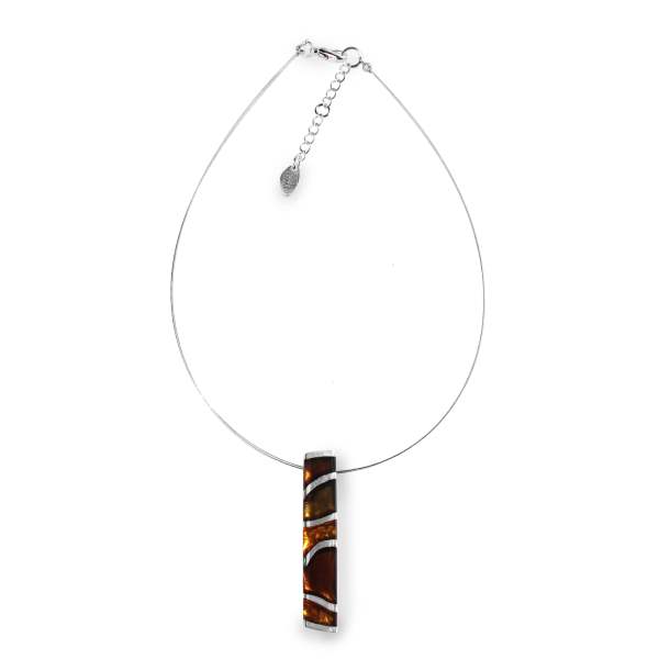 Mustard Wave Stripe Pendant | The Jewellery Stop