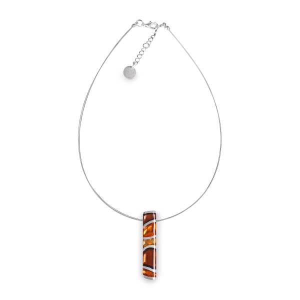 Paprika Wave Stripe Pendant | The Jewellery Stop
