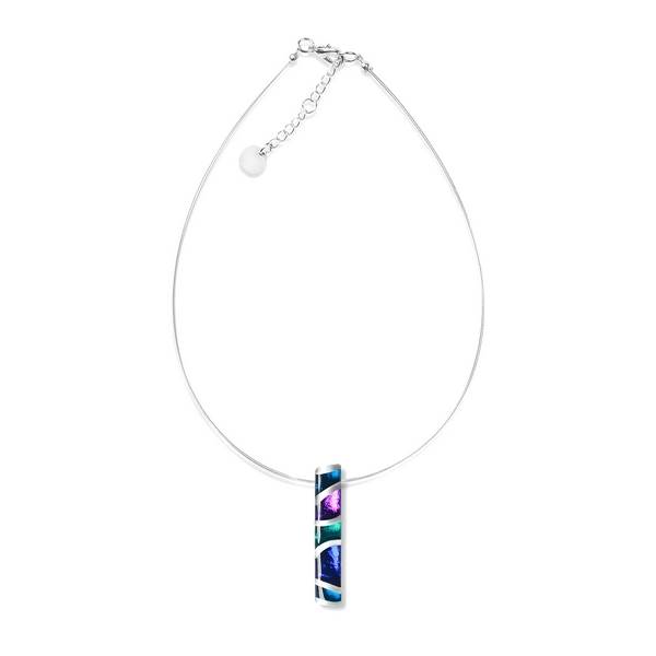 Peacock Wave Stripe Pendant | The Jewellery Stop