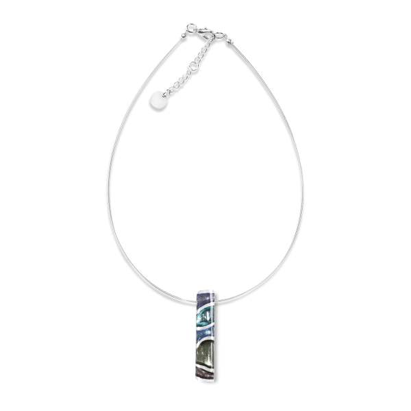 Pear Wave Stripe Pendant | The Jewellery Stop