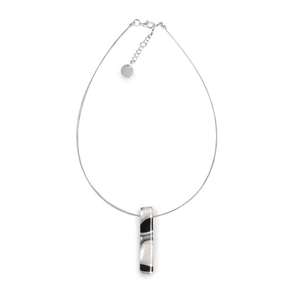 Silhouette Wave Stripe Pendant | The Jewellery Stop