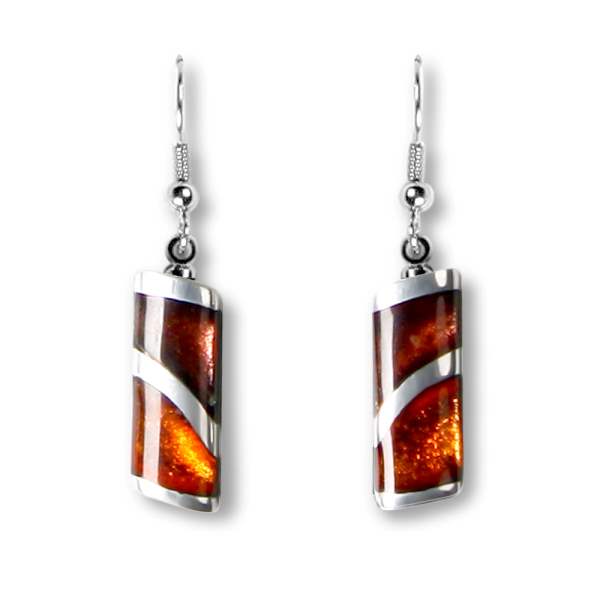 Spice Wave Stripe fish Hook Earrings | The Jewellery Stop