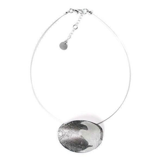Grey Curved Ovals Pendant | The Jewellery Stop