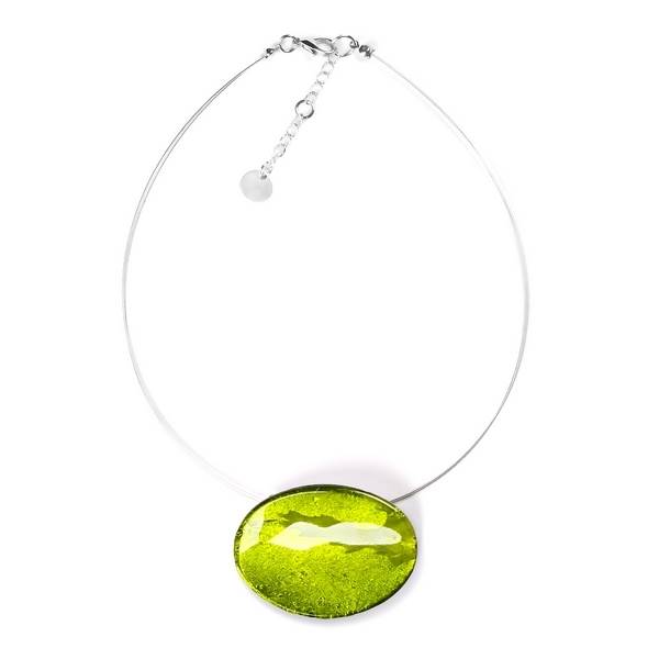 Olive Curved Ovals Pendant | The Jewellery Stop