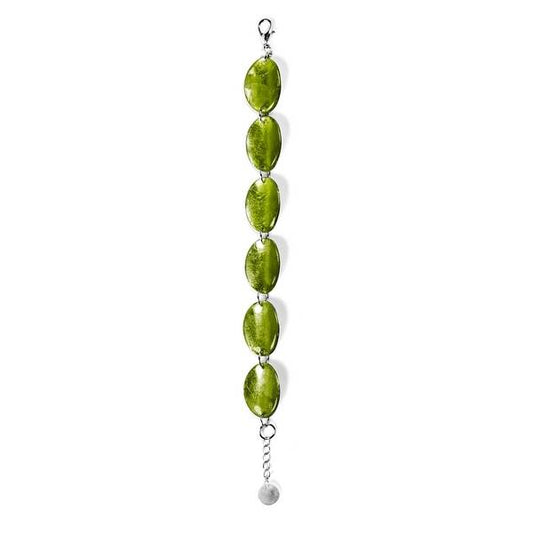 Olive Curved Ovals Bracelet | The Jewellery Stop