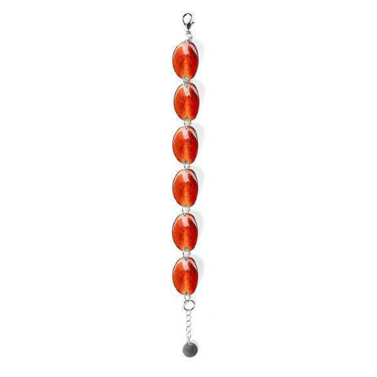 Orange Curved Ovals Bracelet | The Jewellery Stop