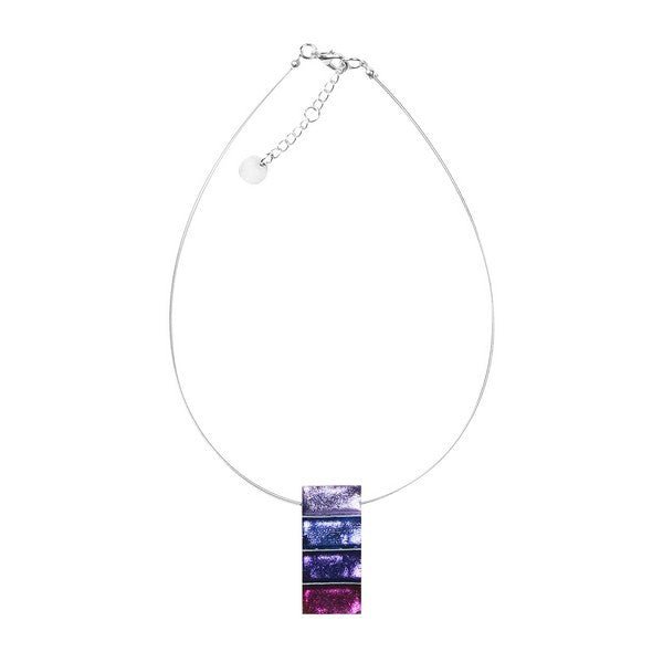 Lavender Classic Stripes Thick Pendant | The Jewellery Stop