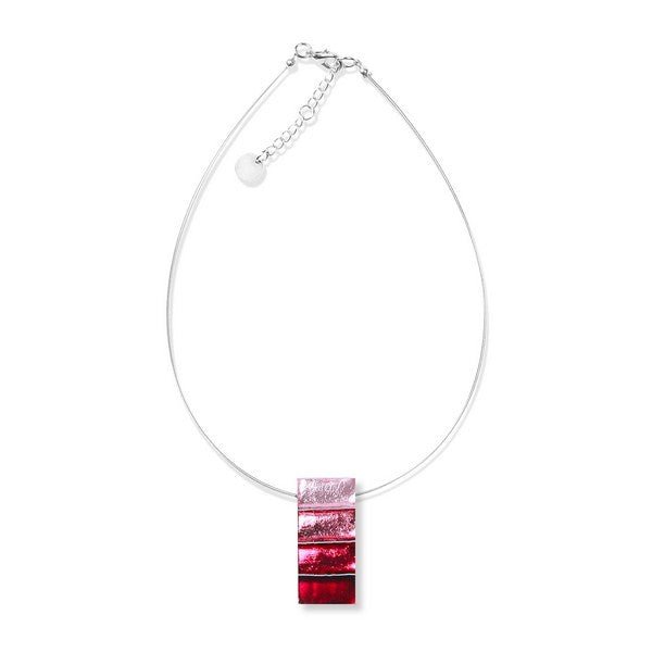 Raspberry Classic Stripes Thick Pendant | The Jewellery Stop