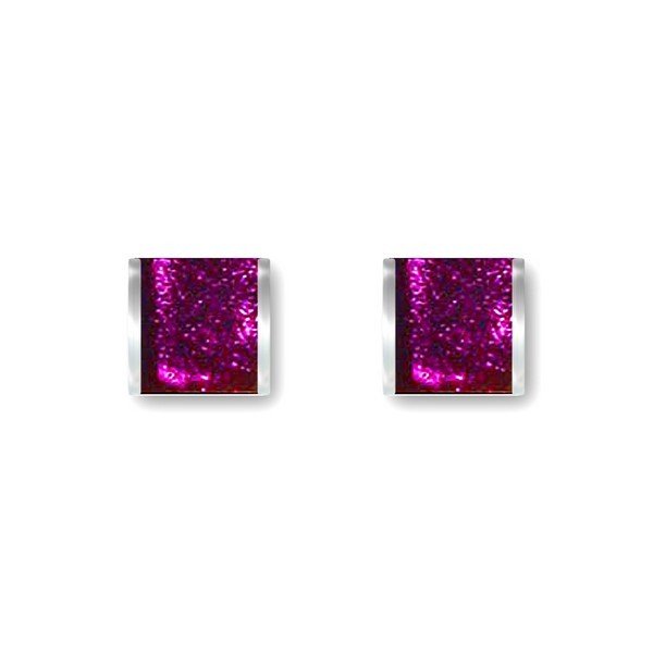 Lavender Classic Stripes Stud Earrings | The Jewellery Stop
